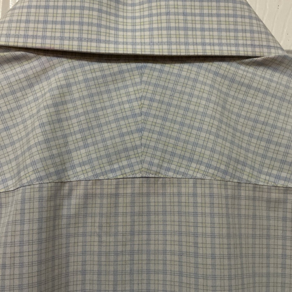 Charles Tyrwhitt Shirt Mens 16–34 Long Sleeve Button Down Blue Plaid Slim Fit
